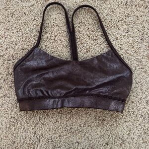 Lululemon Athletica Shiny Black Sports Bra
